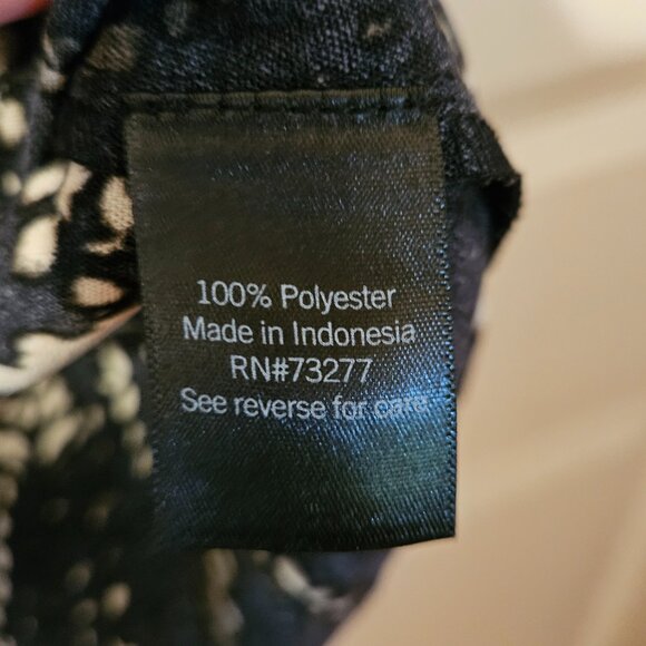 Simply Vera Vera Wang 2X Dolman Popover Blouse Black Diamond Dye NWOT - Picture 6 of 9